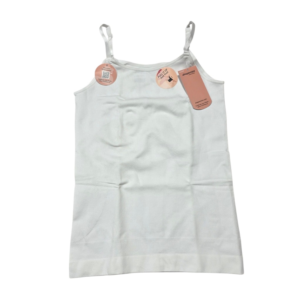 Shapermint Essentials Scoop Neck Cami White XL‎ 360 Smoothing Shaping Control